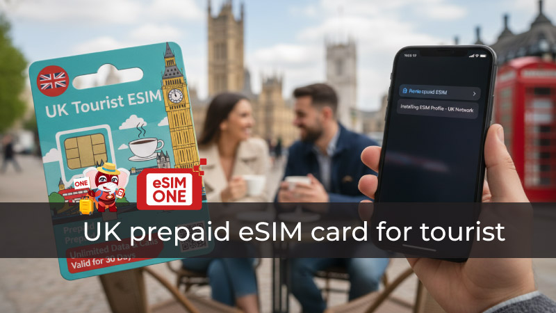 UK prepaid eSIM card for tourist Purchase Online