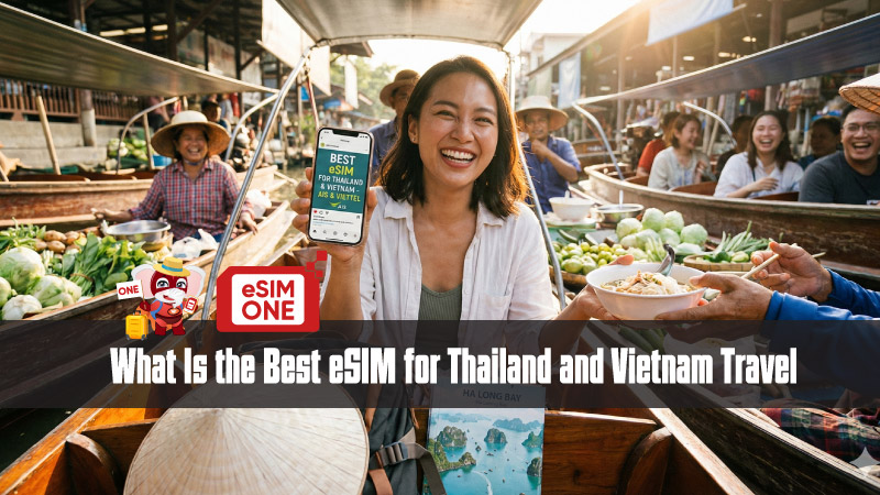 Detailed network coverage map comparing AIS Thailand and Viettel Vietnam eSIM connectivity