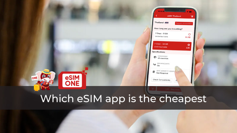 Which eSIM app is the cheapest 2025