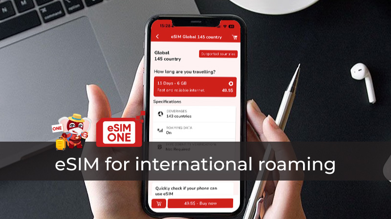 apple esim international travel iOS