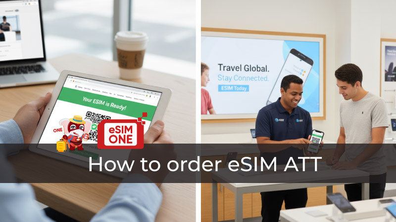 how to order esim att esimone esim global